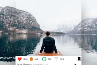 create instagram feed, post and story template