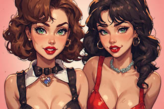 draw a pin up girl and pin up girl