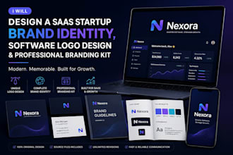 design saas startup brand identity, software logo design brand style guide