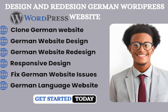 create responsive german wordpress website for your business and clone websites