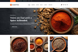 design spices shopify store seasoning grocery  food recipes website