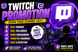 promote your twitch and kick channel to increase viewers, and engagement