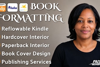 design book covers, format ebook, paperback and hardcover for KDP, ingram spark