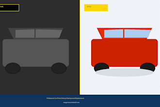 do professional car photo editing and automotive background replacement