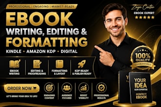 write, edit and format a professional ebook for kindle and KDP