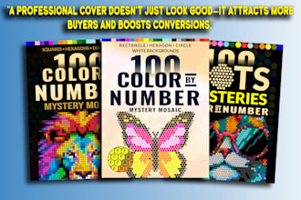 create a full KDP ready mystery mosaic color by number puzzle book for adults