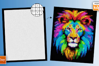 create a full KDP ready mystery mosaic color by number puzzle book for adults