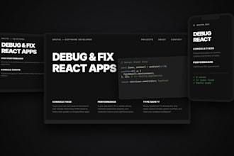 debug, fix errors and optimize your react website