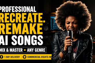 remix remake and recreate your song with mix and master