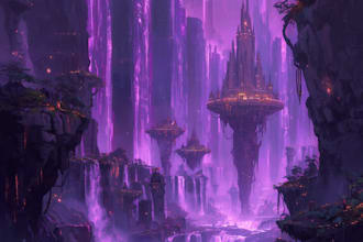 create amazing ai fantasy landscape and concept art