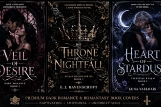 design premium dark romance and gothic book cover design