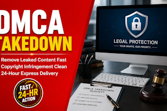 be your expert dmca takedown lawyer assistant to remove copyright infringement