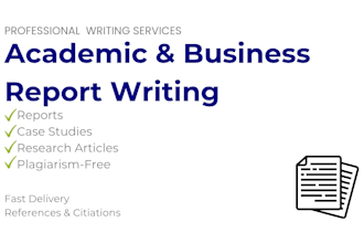write and structure professional academic reports and articles