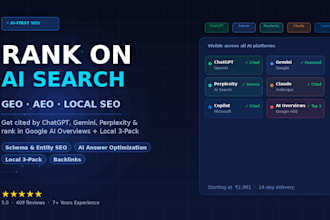 do monthly website local off page, GEO, aeo,SEO backlinks building for ai search