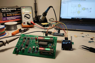 design audio electronics, vu meter pcb and embedded systems