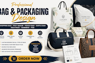 design shopping bag poly mailer pouch bag duffle bag tech pach handbag pod