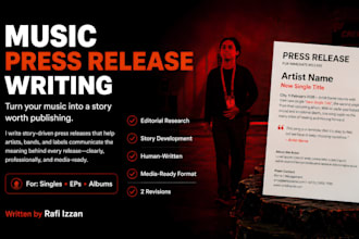 write a compelling music press release for your single, ep, or album