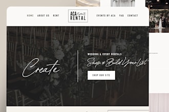 design a wix event rental website for party rental business