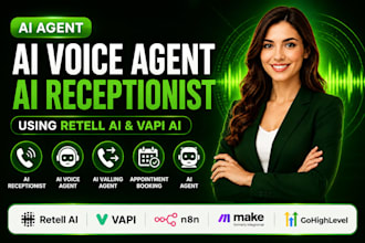 build ai agent, ai voice agent, ai receptionist, using   retell ai