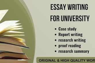 do your assignment, project work, essay writing for college and university