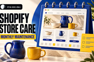 provide monthly shopify maintenance and support