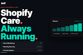 maintain and manage your shopify store monthly