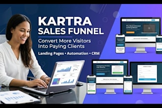 design sales funnel, lead generation, kartra, landing page, email automation
