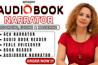 be your genuine acx female narrator, general audiobook narration, voice over