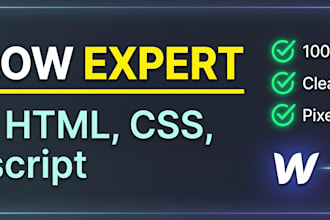 develop custom HTML CSS javascript websites