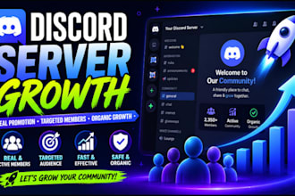 boost, advertise and grow your discord server, organic promotion to get members