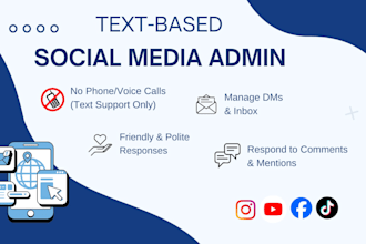 be your professional text based social media admin