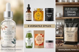 design professional product label and packaging design