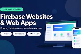 build a responsive website with firebase backend and database