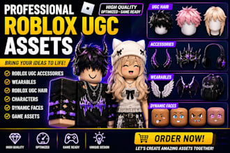 professional roblox ugc creator for accessories, hair, faces and game assets