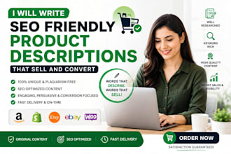 write SEO friendly product descriptions