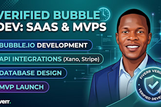 build your custom saas mvp, web application using bubble io