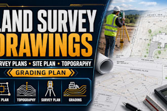 land survey drawing survey plans site plan topography land surveyor grading plan