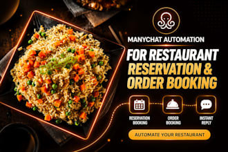 setup manychat automation for restaurant reservation and order booking