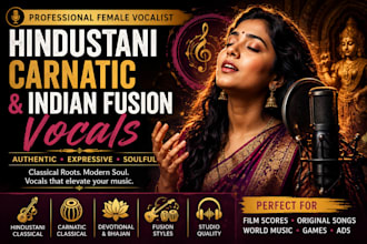 record hindustani, carnatic and indian fusion female vocals