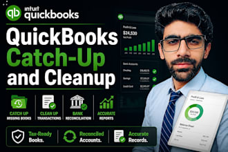 do quickbooks catch up bookkeeping, cleanup and bank reconciliation