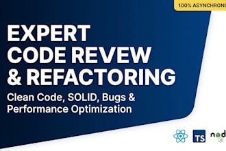 review and refactor your react typescript or nodejs code