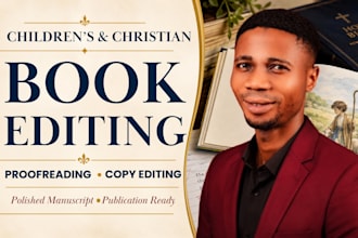 proofread and edit your childrens or christian book manuscript