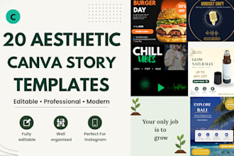 design aesthetic canva instagram story templates