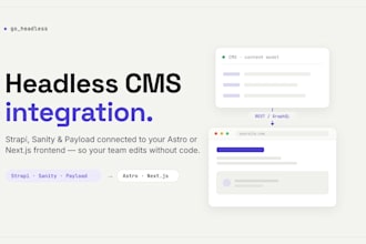 integrate strapi, sanity, payload headless cms into your