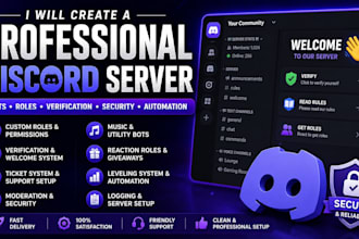 create a professional discord server with bot and automation