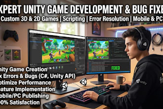 develop or fix unity games or apps