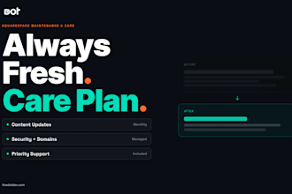 provide monthly squarespace maintenance and updates