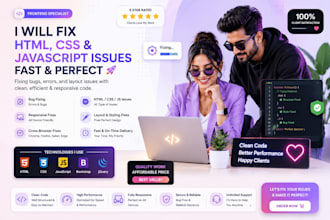fix HTML CSS javascript issues