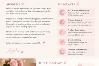 write blog posts, website content,