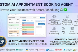 build a custom ai appointment booking, agent,ai chatbot,